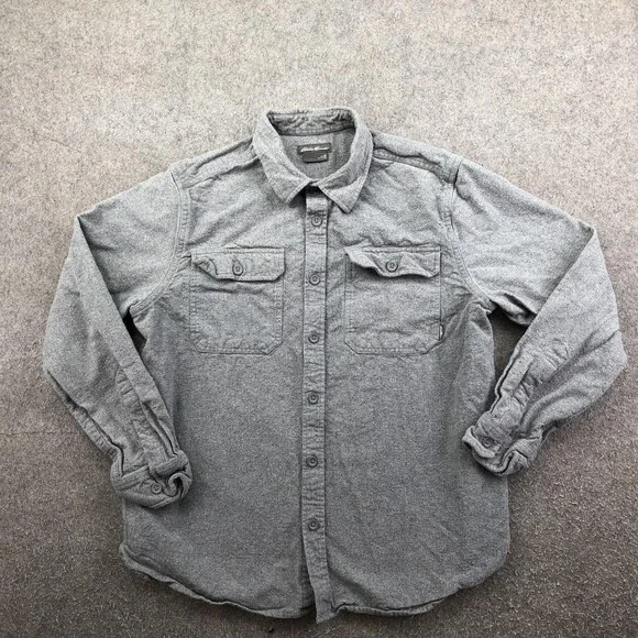 Eddie Bauer Shirt Mens Medium Cotton Flannel Lot Of 4 Button Up Relaxed Fit - Picture 4 of 9